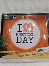 The Office, Cross Stitch Kit-I Love Pretzel Day, Complete Kit