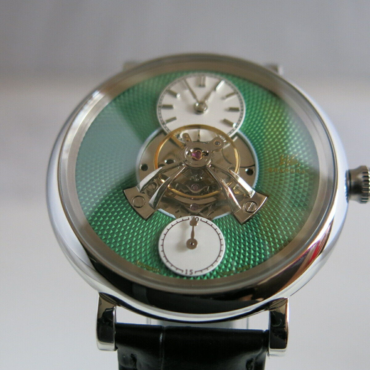 Green Shanghai sky dome automatic watch, flywheel under arched roof of heaven