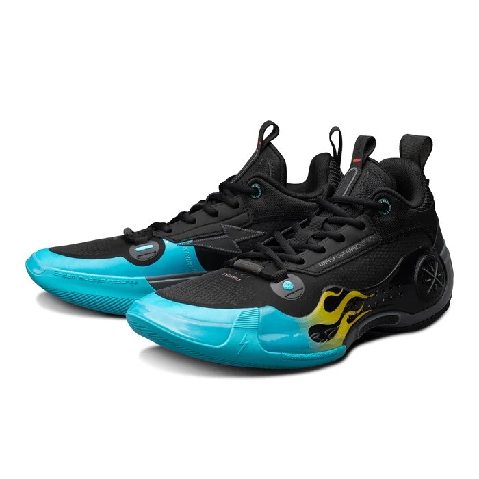 Li-Ning Way of Wade Wow 10 low Element Black Blue Flame size Men's