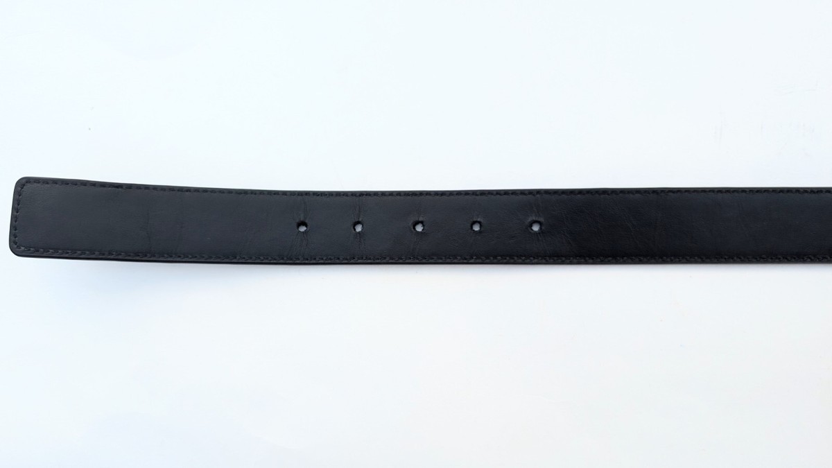 Bottega Veneta Intrecciato Black Leather Double Buckle Belt
