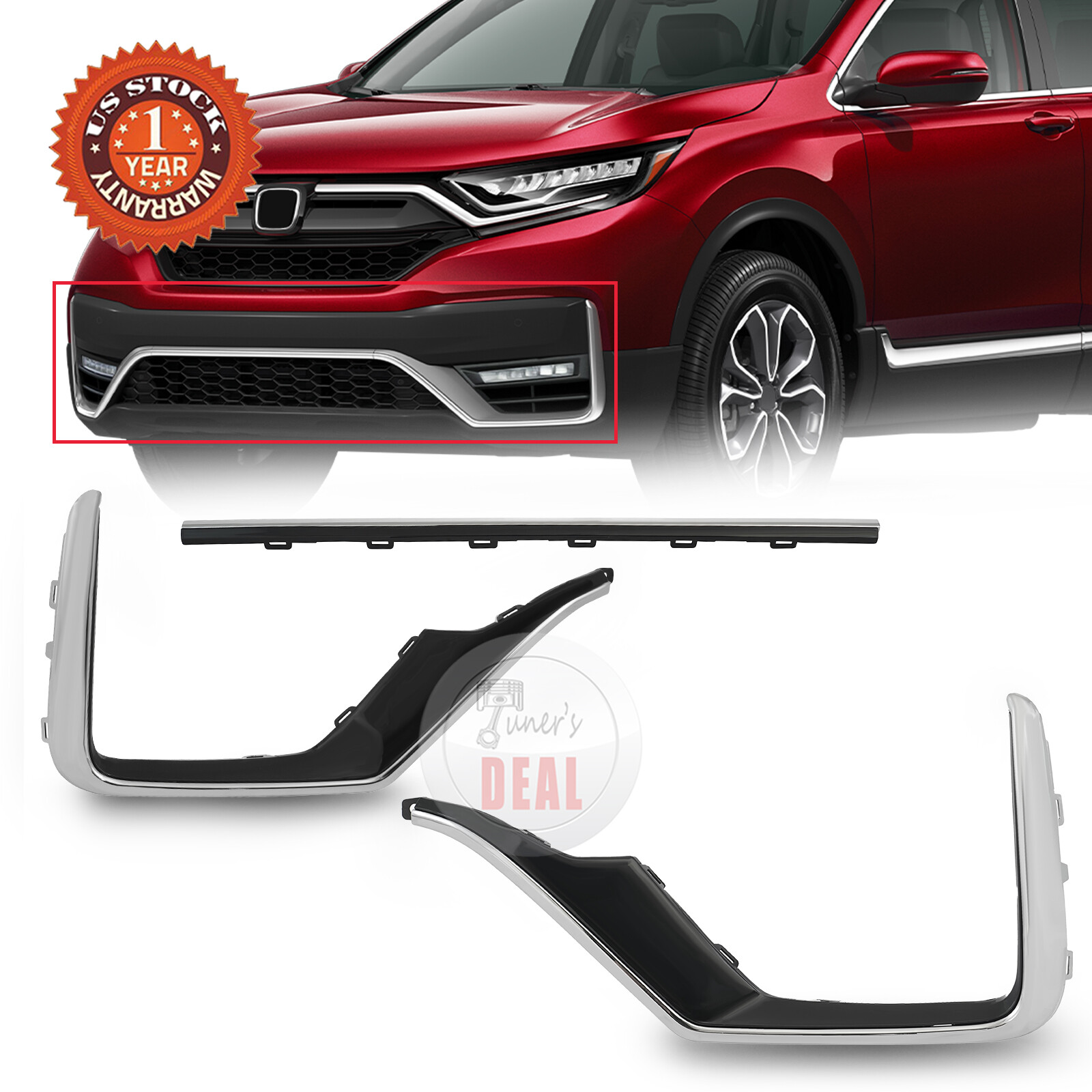 2020 Honda Crv Front Bumper Black Front Bumper Face Bar Molding Trim Strips For 2020-2022 Honda CRV