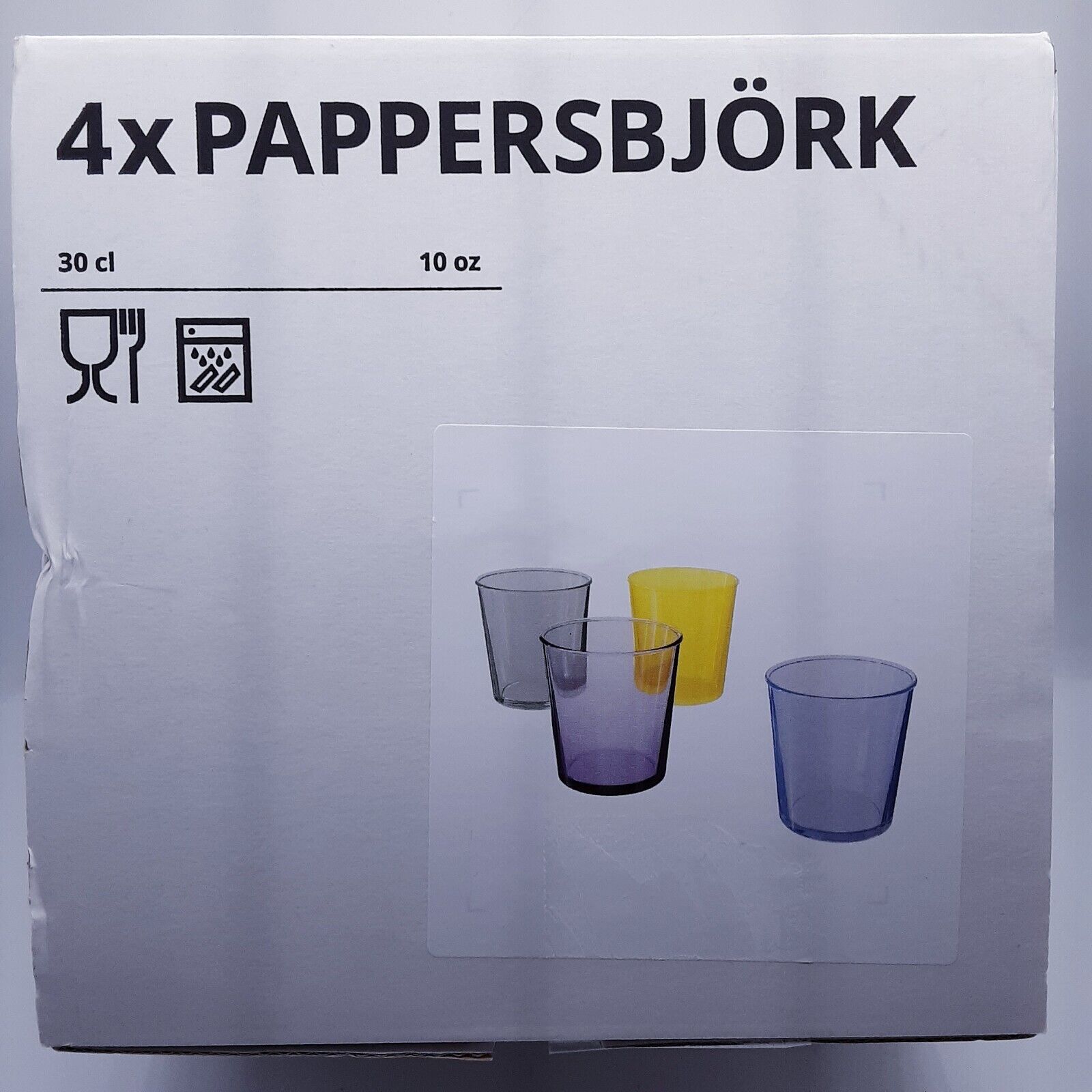 PAPPERSBJÖRK Glass, mixed colors, 10 oz - IKEA