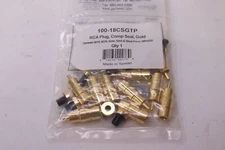 (10-Pk) Triplett RCA Male Compression for RGB Cable Gold 100-18CSGTP 