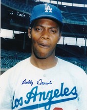 BOBBY DARWIN   LOS ANGELES  DODGERS   ACTION SIGNED 8x10