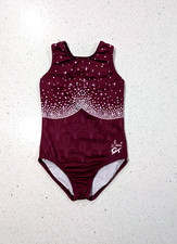 SUNI LEE Small Olympic Gymnastics Dance Leotard ULTRA SOFT Maroon