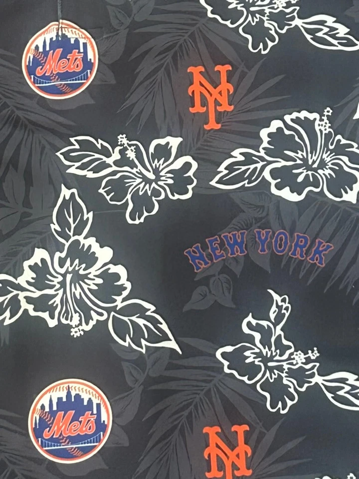 NEW YORK METS HAWAIIAN SHIRT CLASSIC 'COOPERSTOWN BLACK OUT' REYN SPOONER 3XL - Image 4 of 4