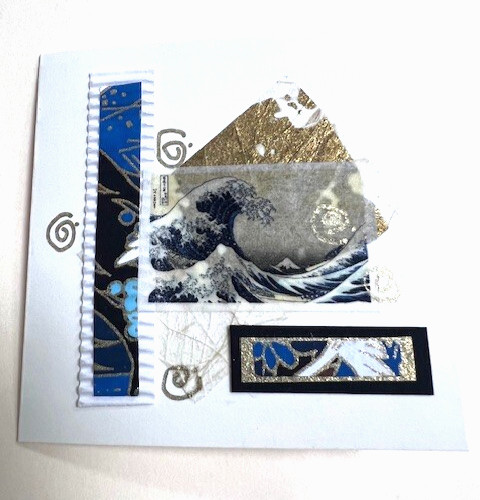 Kintsugi Raku,Lrg White/Black Crackle Vase/Urn, C. Dockins, Kintsugi Lid, Exc