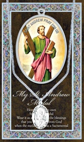 CHOOSE FRM 62 Pewter Patron Saint Medal on Chain Necklace Confirmation Gift NEW! - Picture 6 of 71