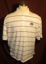 2010 U.S. Open Mens Polo Golf Shirt, Pebble Beach, White Striped, Size XL, EUC