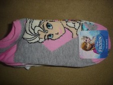 NEW Disney Frozen Anna  Elsa girl's socks 6 pack size 9-11 youth no show