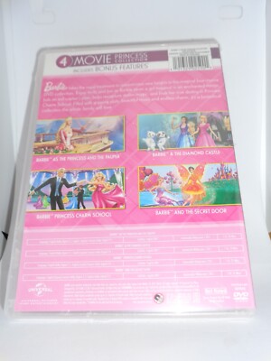 Barbie: 4-Movie Princess Collection (DVD) Boxed Set Brand New