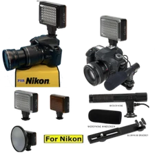 54 LIGHT DIMMABLE LED + VIDEO MIC FOR Nikon D7100 D7000 D5100 D3200 D3100 D3400 