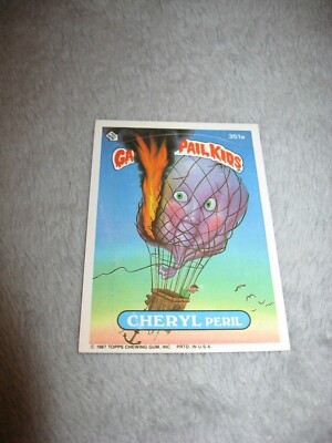 Garbage Pail Kids ~ CHERYL ~ Cheryl Peril ~ Name Sticker Topps 351a Card B