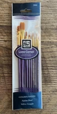 Loew Cornell 2064 Golden Nylon Painter Brushes Set of 10 - NEW - EXC Quality