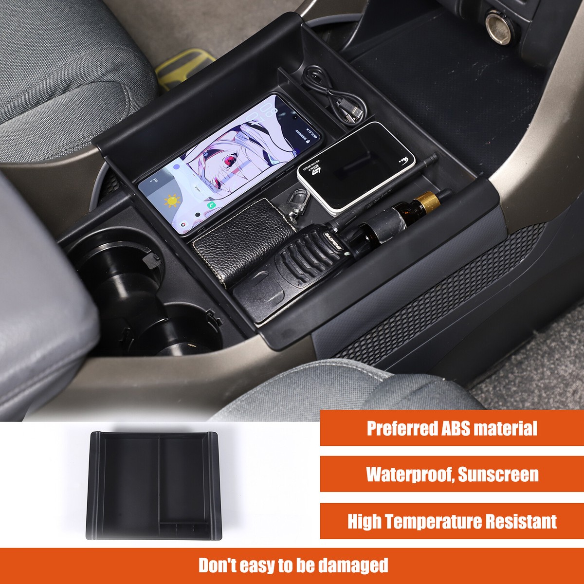 Center Console Gear Shift Cup Holder Storage Box For Honda Pilot 