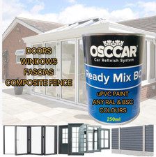 1x uPVC, PVC 2K Paint 250ml for WINDOWS DOORS FASCIA PLASTIC Any RAL&BSC Colours