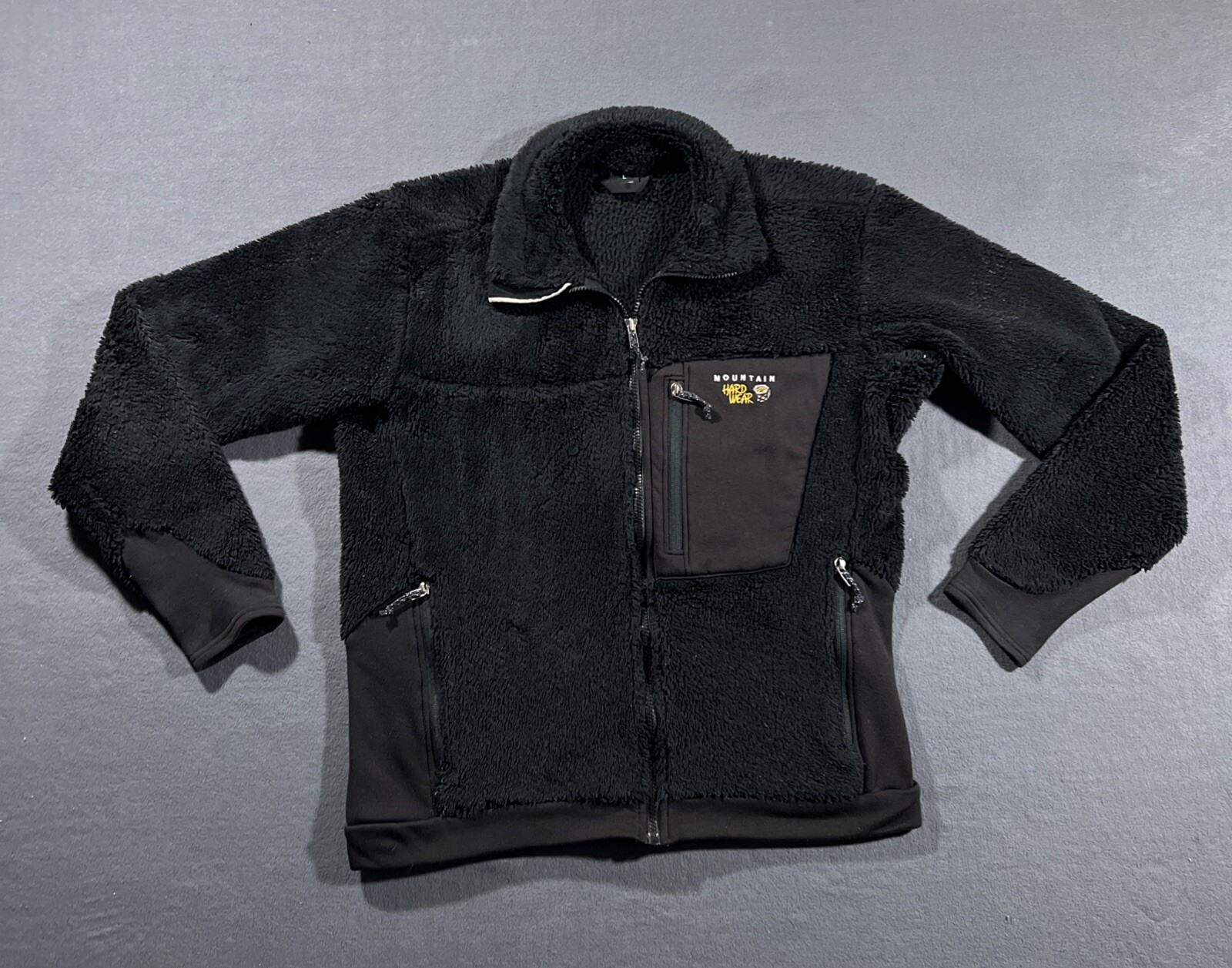 Mountain Hardwear Jacket Womens Large Black  Monkey Man Deep Pile Fleece *READ*