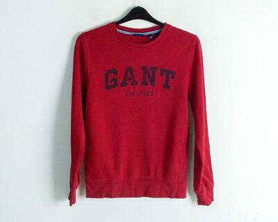Gant Mens Gant Pullover GANT Mens S Sweatshirt Cotton Red Logo