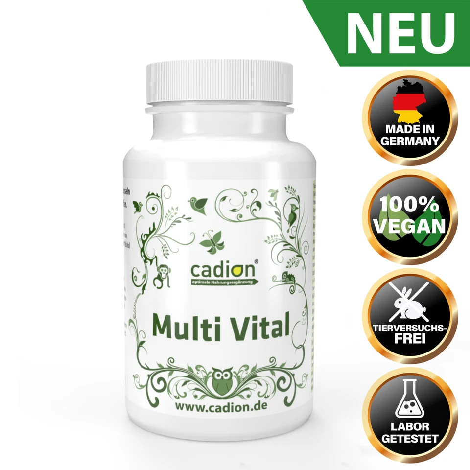 cadion MultiVital Kapseln - 2 Monatspackung (120 Kapseln) - HOCHDOSIERT Eisen+ - Bild 1 von 4