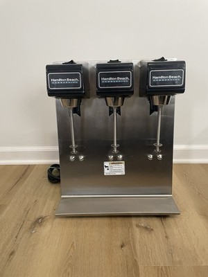 Hamilton Beach Commercial Drink Milkshake Mixer 3 Speed 3 Head