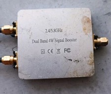 Dual Band 4W Signal Booster amplifies radio signals in wireless systems.