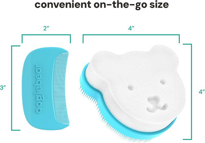 Cradle Cap Brush Kit for Babies   Gentle and Safe Scalp Massage Care with Spo...