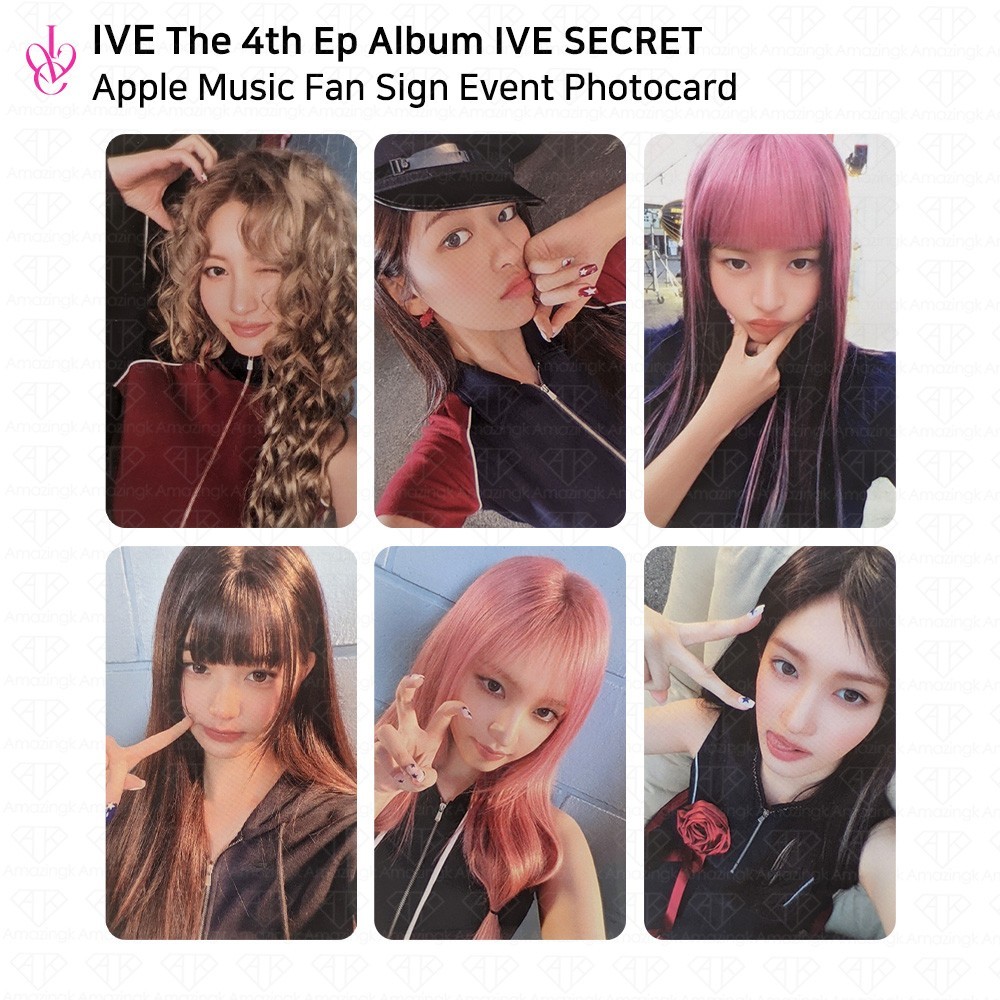 IVE 4th EP Album IVE SECRET Applemusic Fan Sign Photocard WONYOUNG