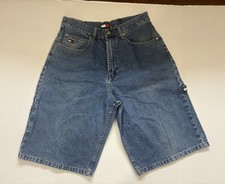 Vintage Tommy Hilfiger Carpenter Denim Shorts Mens 32 Y2K Big Logo Zip Pocket