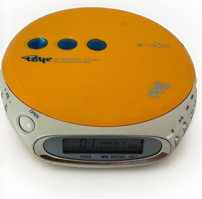Sony Psyc Walkman D-EJ360 Portable CD Player Yellow G-Protection TESTED WORKING
