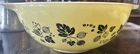 Vintage Pyrex Gooseberry Cinderella Mixing Bowl #444 Four qt Yellow w/ Black