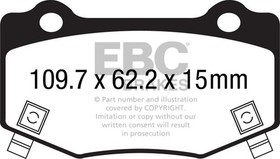 EBC Rear Disc & Yellowstuff Pad for Cadillac ATS-V 3.6 Twin Turbo 16>19