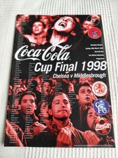 1998 Coca Cola League Cup Final Programme Chelsea v Middlesbrough