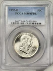 1957-D 50c Franklin Half Dollar PCGS MS64 FBL Silver Fifty Cent Benjamin US Coin