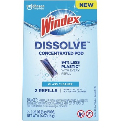 Windex Dissolve Concentrated Pod Refills - Pack of 2 of 0.28 Oz