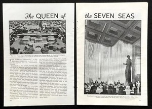SS Normandie Ocean Liner 1935 *Queen of the Seven Seas* graphic pictorial