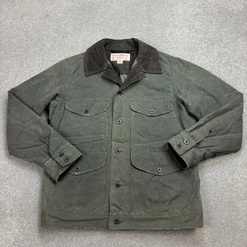 CC Filson Jacket Adult Small Grey Tin Cloth Canvas USA Outdoors Work Men* - product listing photo
