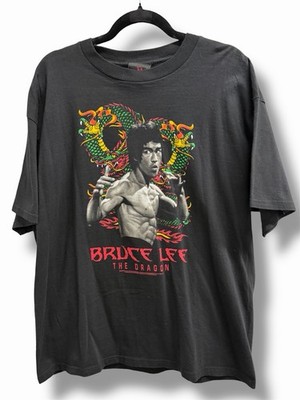 Bruce Lee The Dragon T Shirt Y2K Zion Rootswear Martial Arts Black XL