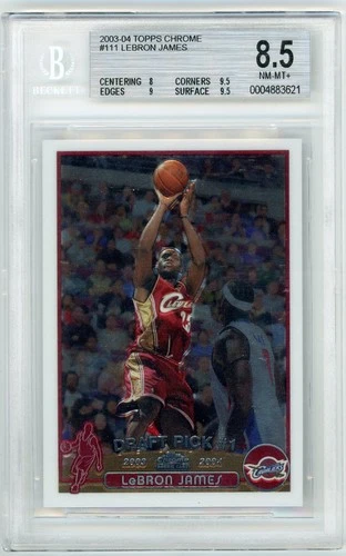LeBron James Rookie BGS 8.5 2003-04 Topps Chrome NBA Cleveland Cavaliers #111