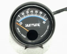 Vintage Suntune Tachometer Blue Line Sun Electric Corp RPM x1000 Gauge