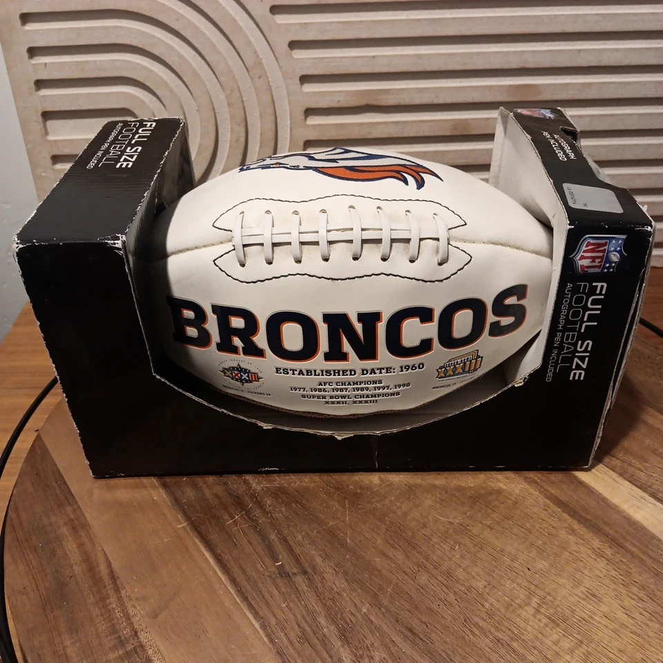 Denver Broncos Campeonato del Super Bowl Tamaño Completo Panel Logotipos NFL Fútbol Foto 3 de 4
