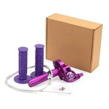  Mini Bike Throttle Kit Universal 7/8" 22mm CNC Quick Action Twist Purple