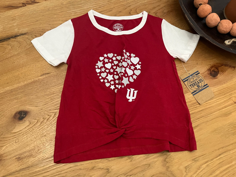 Girls Indiana Hoosier's Basketball Tshirt size XS 4-5years NEW