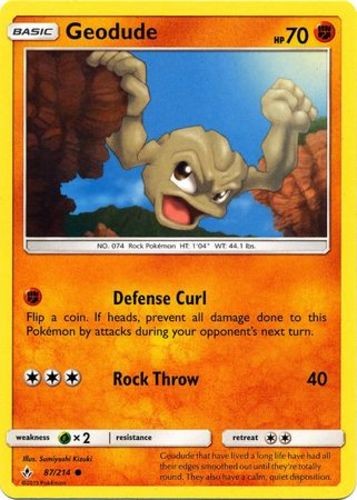 Geodude - 87/214 - Common - Near Mint