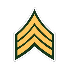 Kiss-Cut Stickers - Army - Sergeant E-5 SGT 
