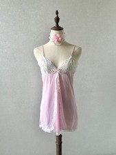 Japanese brand pink lace women's slips