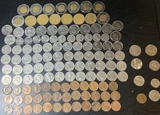Huge Foreign Coin Lot Various Dates Denominations and Conditions, Over 30$FV