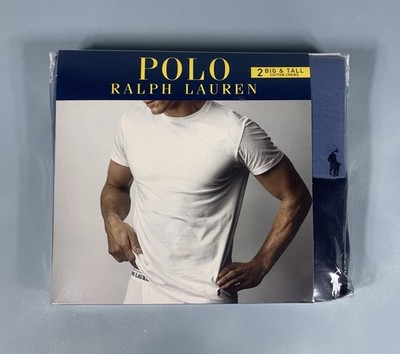 Polo Ralph Lauren Big & Tall 2 Cotton Crew Blue T-Shirts LTCNP2-AOD Men's 1XT