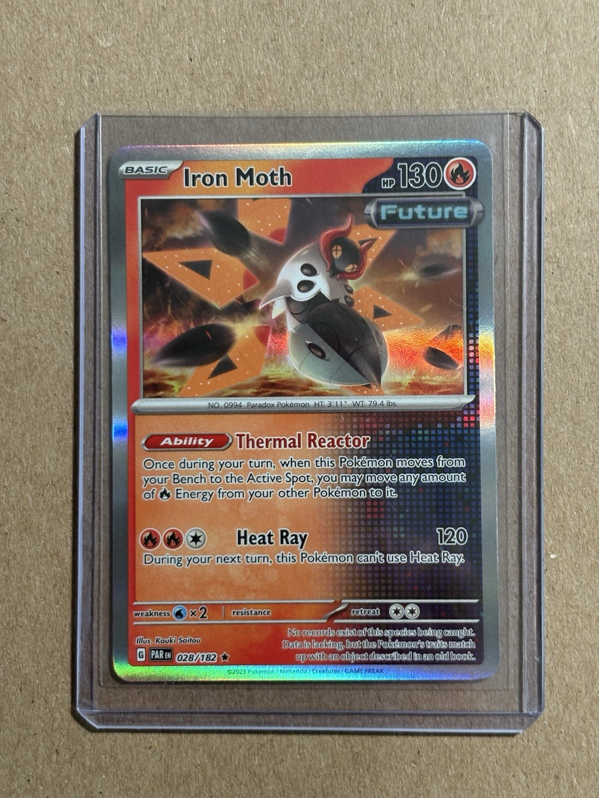 Iron Moth 28/182 Reverse Holo NM Scarlet & Violet (Paradox Rift) Pokemon Card