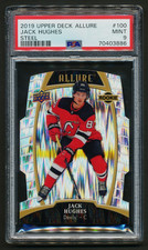 Jack Hughes 2019-20 Upper Deck Allure Steel Rookie RC /50 #100 PSA 9 MINT Devils