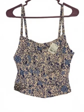 Free People Back on Track Printed Crop Top - Size M